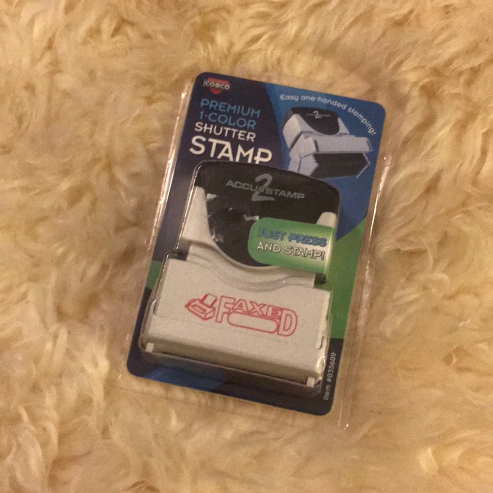 Cosco Shutter Stamp Faxed